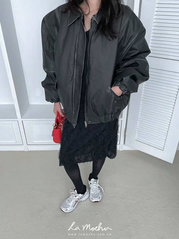復古皮質夾克外套(ELEANORE清單)